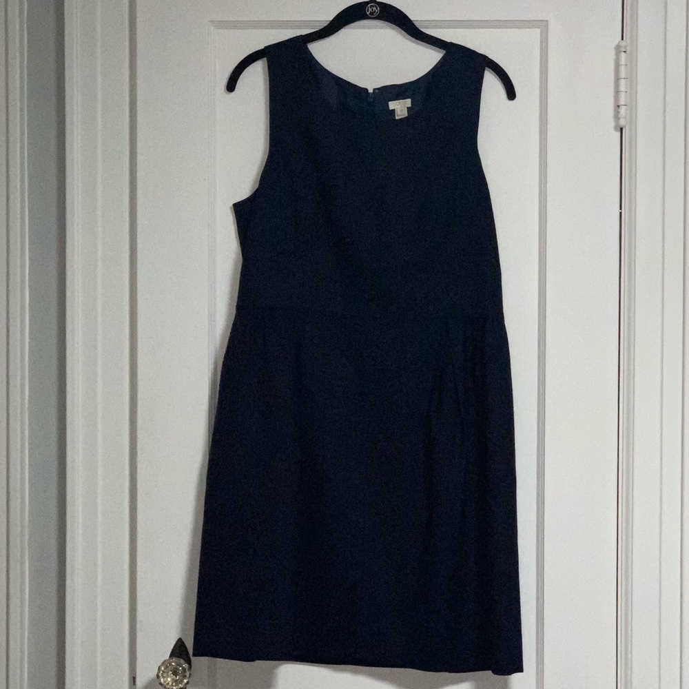 EUC J Crew Suiting Dress Navy